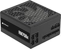 Corsair RM750x 750W Fully Modular ATX 3.1 PSU - PCIe 5.1 Ready, Cybenetics Gold, Low-Noise, Native 12V-2x6 Connector