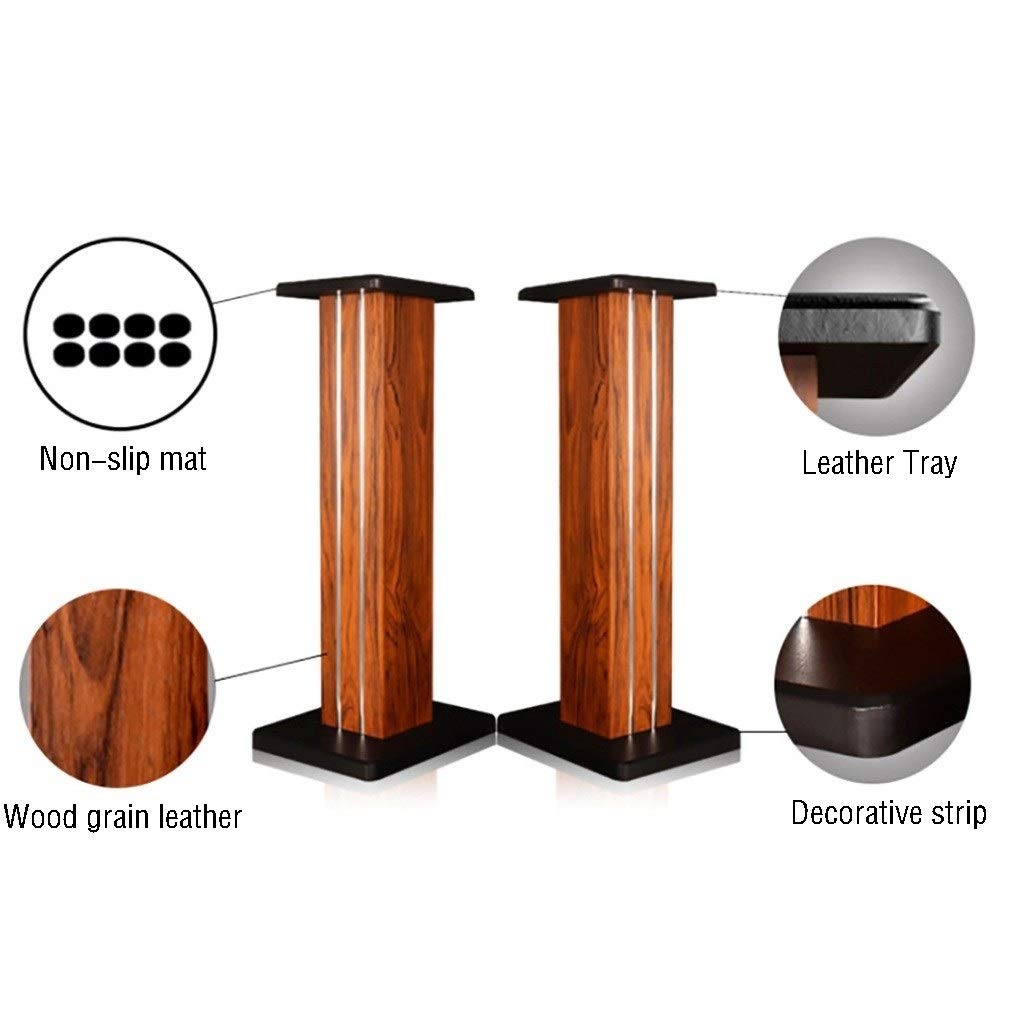 Pieds d'Enceintes Support d'enceintes, Support d'enceintes d'étagère en Bois, adapté à la Musique Surround de cinéma Maison (1 Paire)