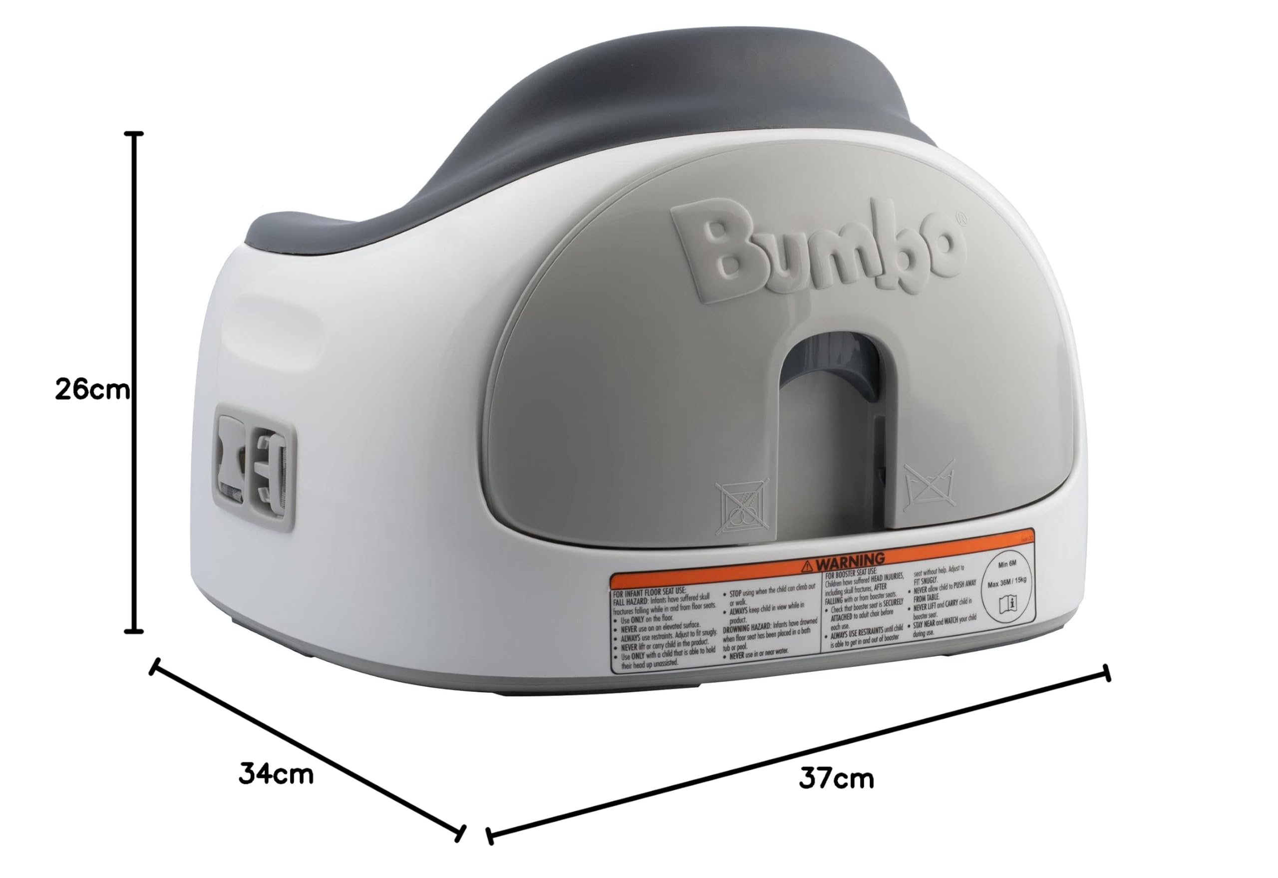 Bumbo Kinderhocker mit mehreren Sitzen, Grijs, Grau