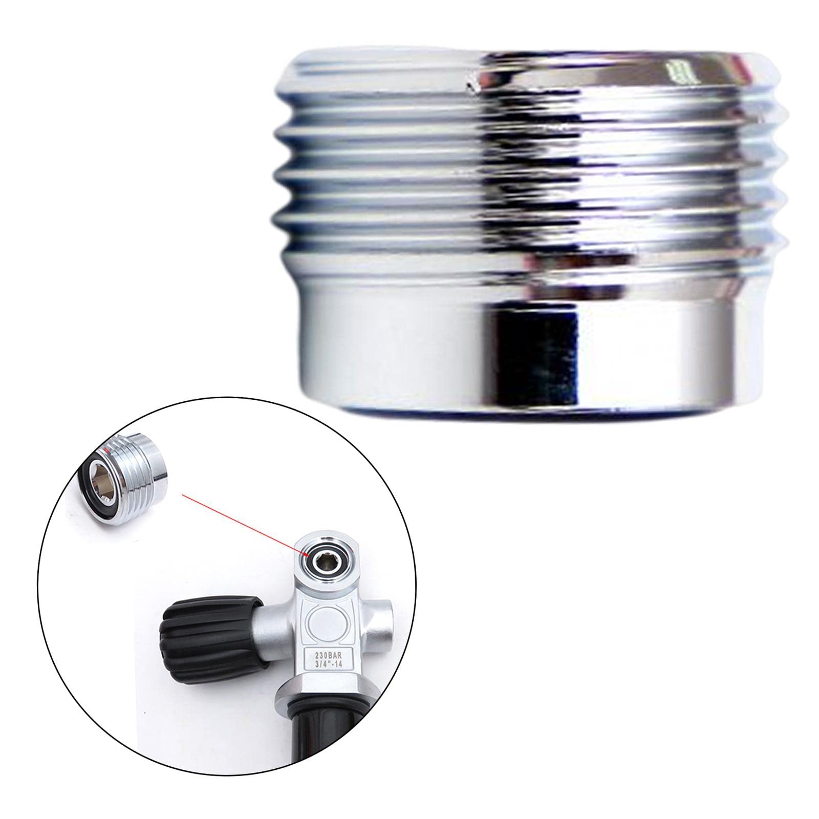 Adaptateur DIN Vers étrier Pour Bouteille De Plongée 230 Bar – Convertisseur Robuste Et Anticorrosion, Compatible Détendeur, Plongée Sous-marine