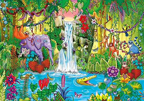 Buffalo Games - Johanna Basford's Magical Jungle - Wild Flowers - 500 Piece Jigsaw Puzzle