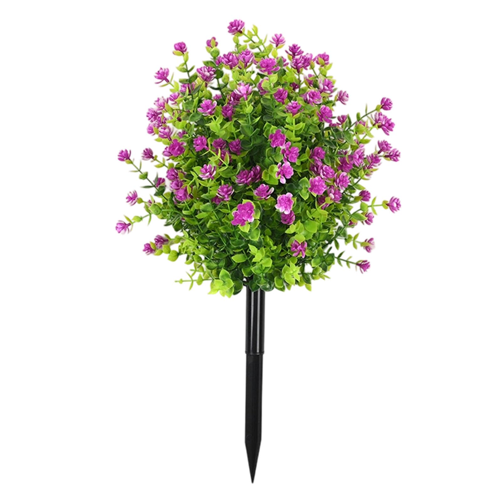 Snorvixre Eucalyptuses Stakes with Ground Pegs Artificial Greeneries Accessory for Landscape Balcony Arrangements Outdoor Garden Decoration Stakes
