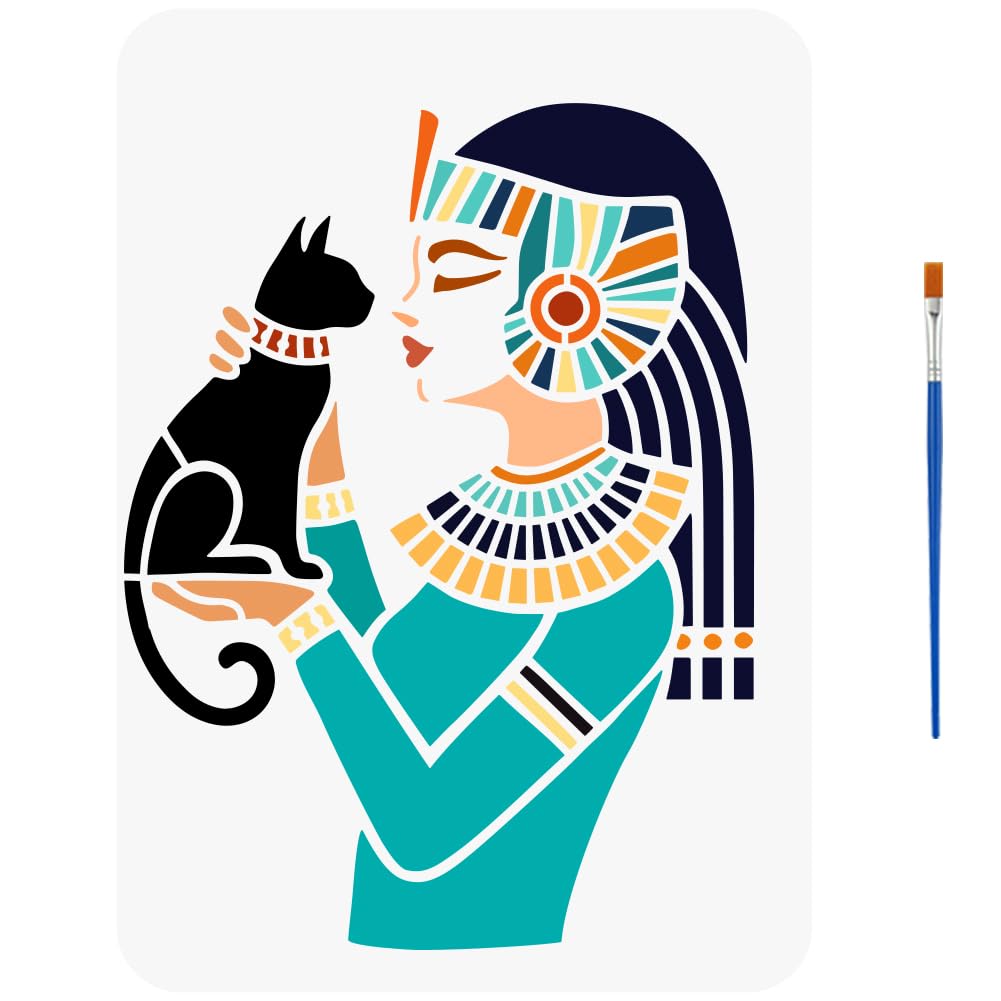 FINGERINSPIRE Lot De 4 Pochoirs Réutilisables En Forme De Chat Avec