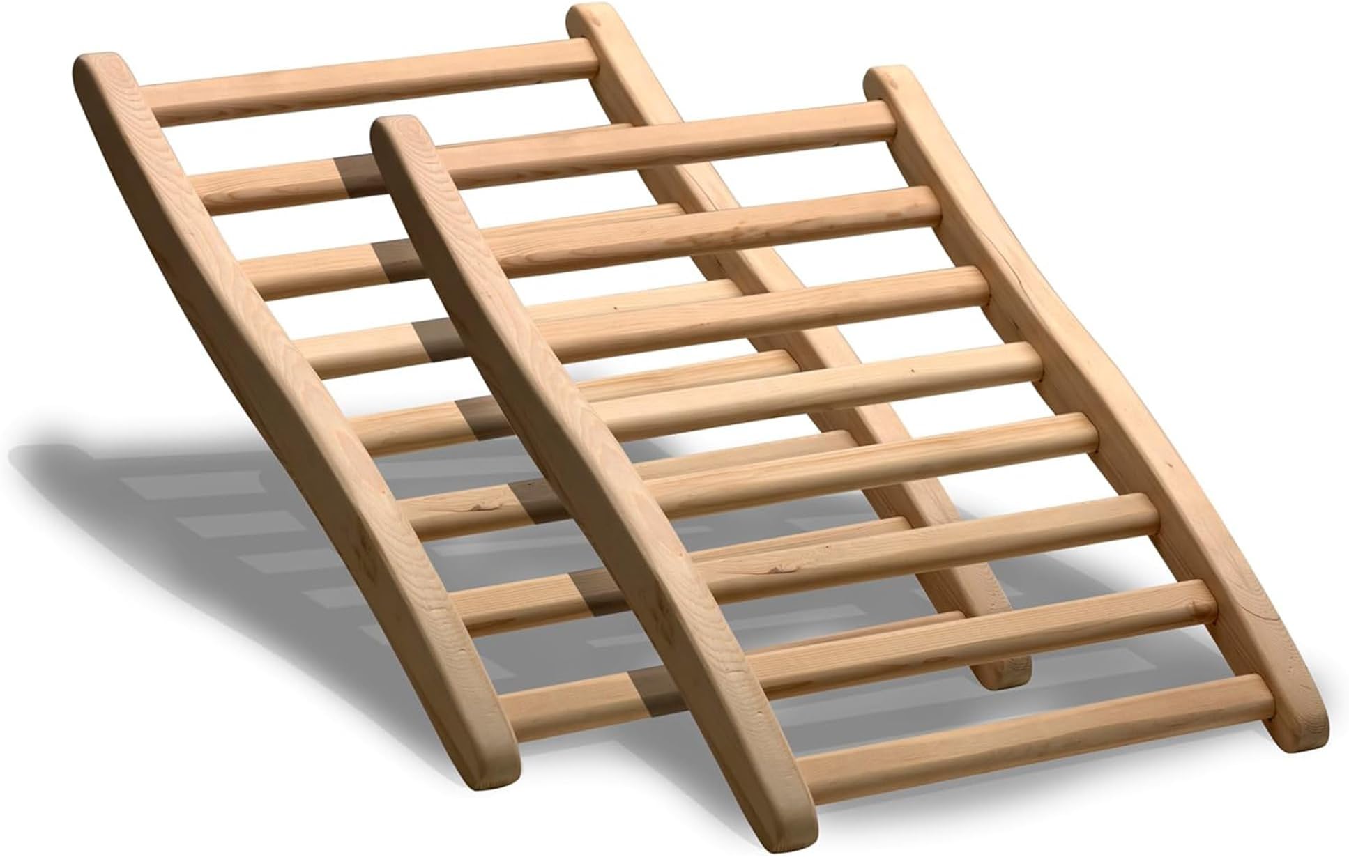 DYNAMIC SAUNAS Canadian Hemlock Backrest 2-pack 100% Natural Hemlock Wood Construction, S-Shape, No Stains, All Natural Finish (Backrest)