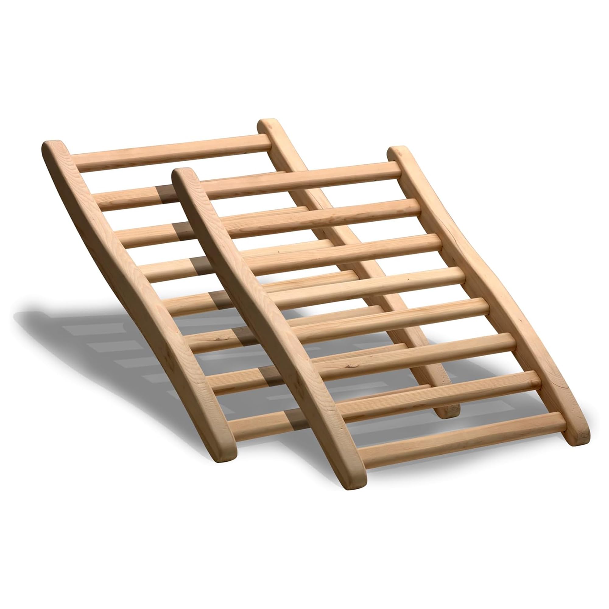 DYNAMIC SAUNAS Canadian Hemlock Backrest 2-pack 100% Natural Hemlock Wood Construction, S-Shape, No Stains, All Natural Finish (Backrest)