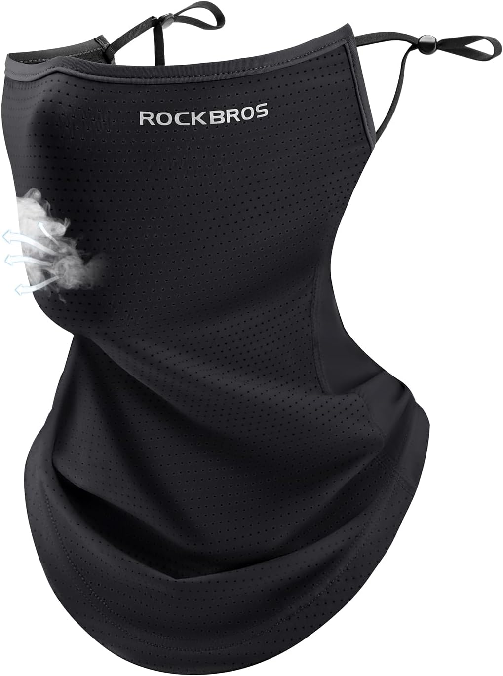 ROCKBROS Neck Gaiter Face Mask Scarf Bandanas Tube UV Protection UPF 50+ Headwear Balaclava Outdoor Sport for Men and Women Black