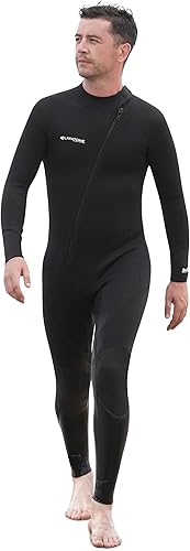 LayaTone Trajes de neopreno para hombres y mujeres, traje de neopreno de 0.118 pulgadas (0.118 in), cuerpo completo, cremallera frontal, trajes