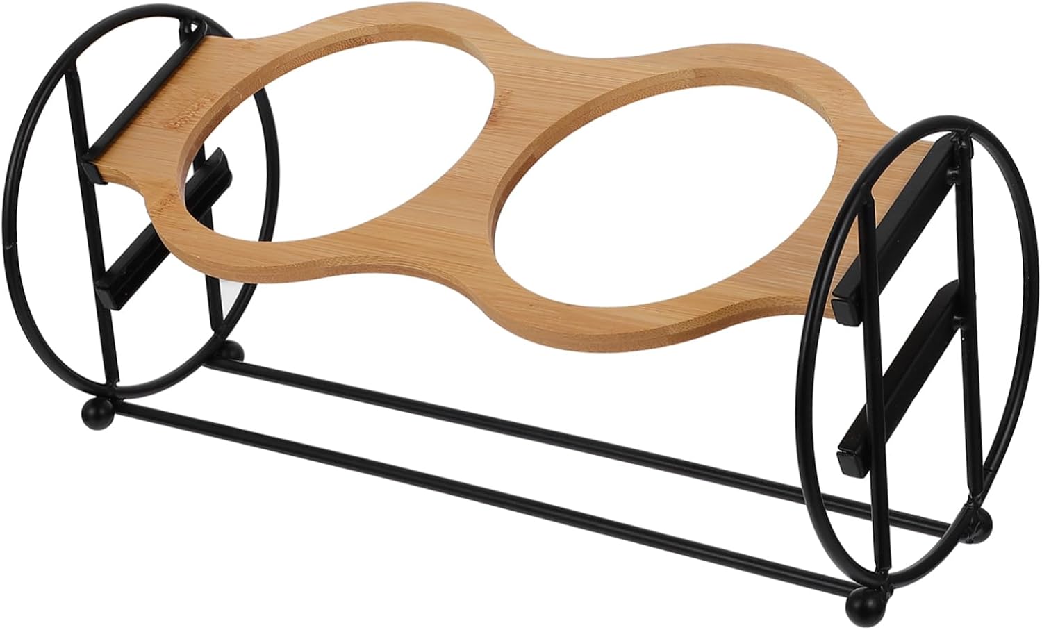 PATKAW Dish Rack Black Utensil Holder Cat Feeder Rack Dog