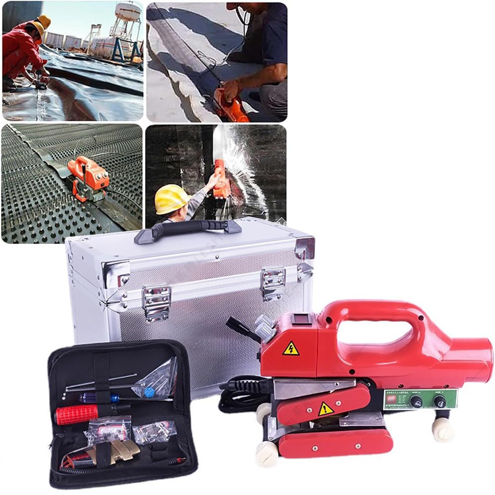 JKJZSALJ Plastic Membrane Hot Wedge Welder With Temperature And Speed Display, Upgrades Geo Membrane Overlap Wedge Welder, Overlap Welding Tool