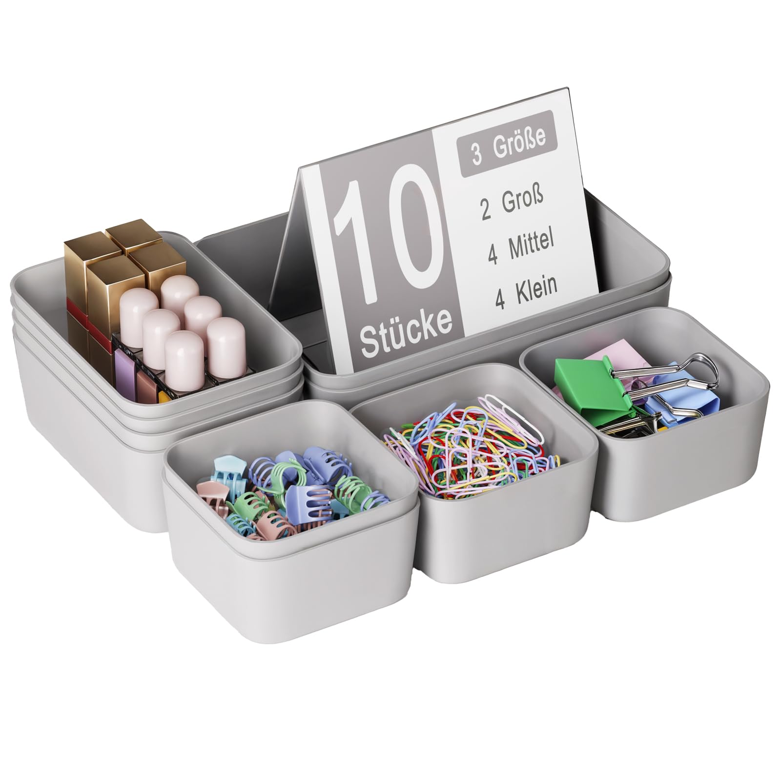 KINGOZOYI Organizer Cassetti Scrivania, 8 Pezzi Organizer Cassetto Scrivania Uff