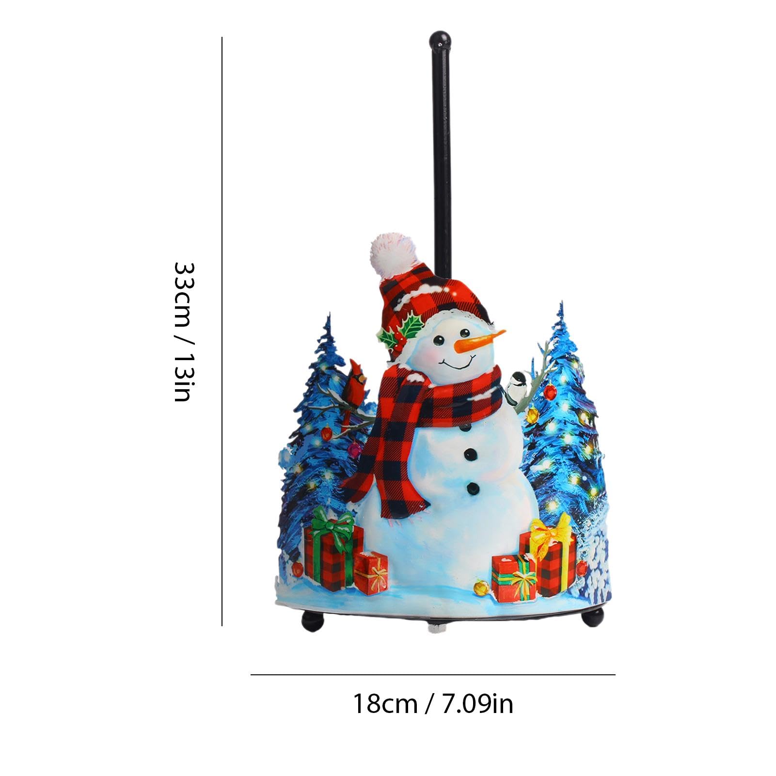 Porta Carta Igienica Natalizio Con Pupazzo Di Neve - Decorazione Festiva - Foto 7