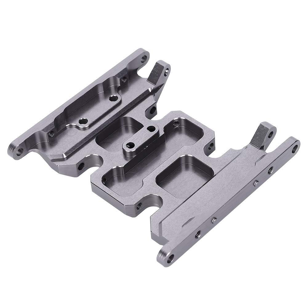 Skrzynia rozdzielcza Dolna podstawa Płyta ochronna Wytrzymały stop aluminium Część ulepszająca dla SCX10 II 1/10 RC Model samochodu Czarny Kolor tytanu 78 mm x 71 mm (Koloru)