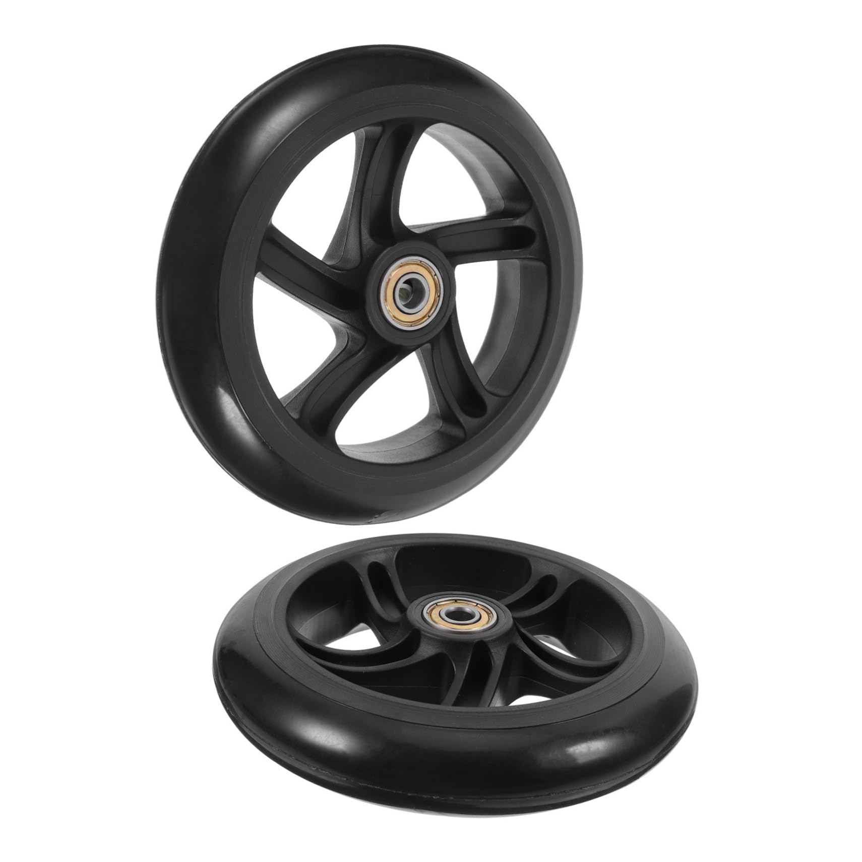 BESPORTBLE 2pcs Silent Scooter Wheel Set Durable Wheels for Street Skateboards Scooters Easy Installation Wear Resistant Great Traction for Use
