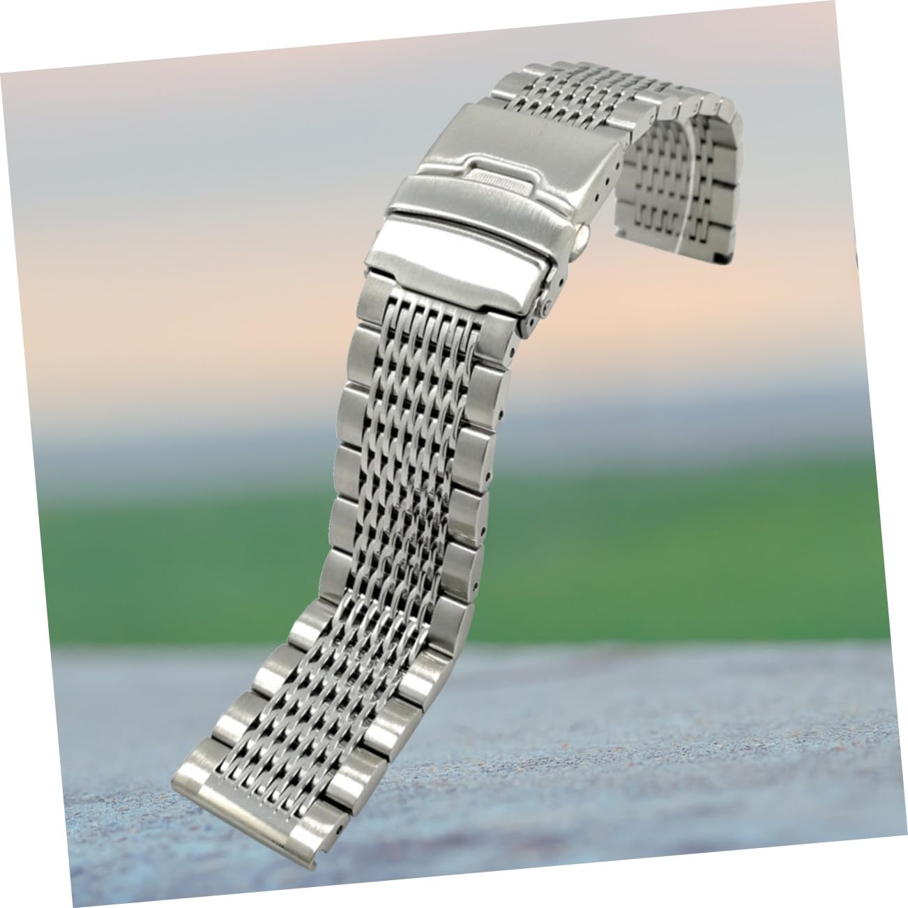 Uonlytech Correa de Reloj de Acero Inoxidable, Pulsera Sólida y Elegante para Reloj de 20 Mm