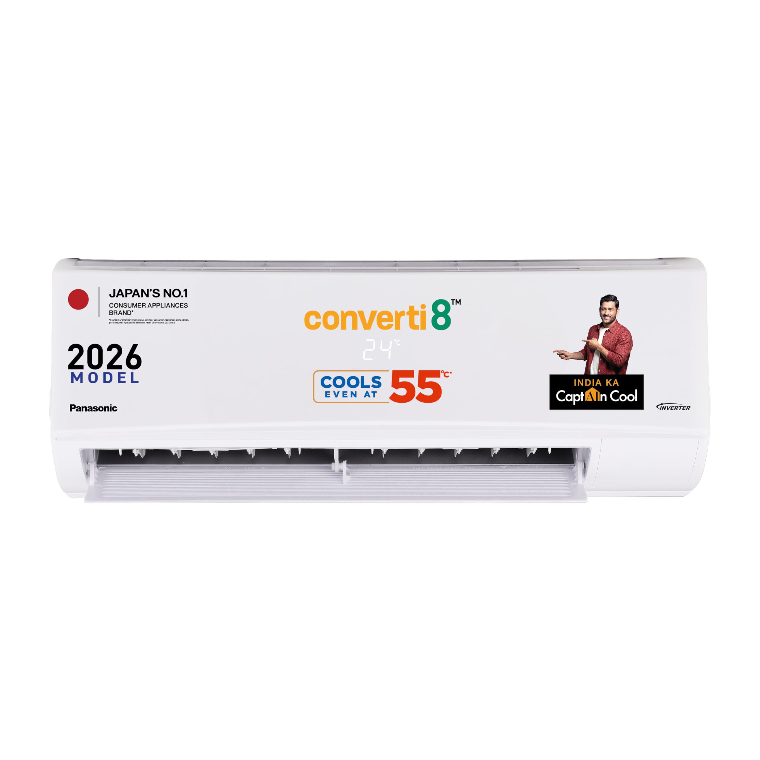Panasonic 1.0 Ton 3 Star Inverter Split AC (Smart Auto Cool, Higher Airflow, 55°C Oper., Crystal Clean, Copper Cond.,8in1 Convertible,2-Way,Powerful Mode,PM0.1 Filter,CS/CU-SU12BKY3T,2026 Model,White)-image-35