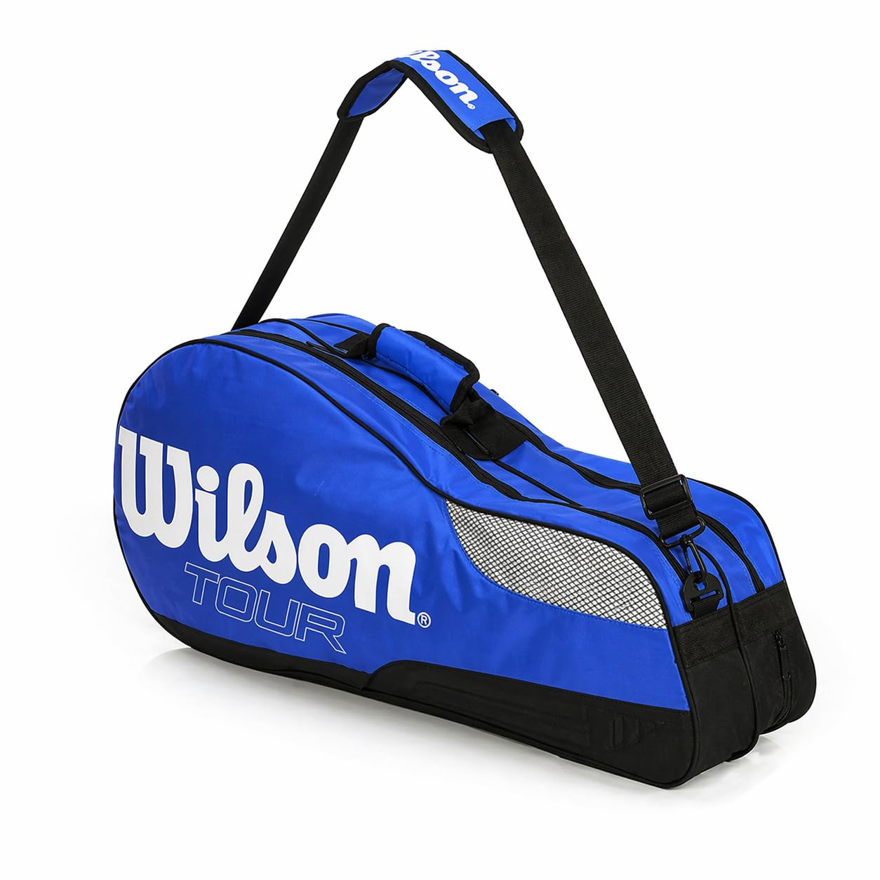 Wilson Tour Racket Bag, Fits 4 Racquets, Separate Shoe Compartment (Navy)