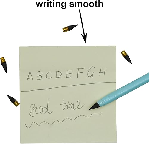 Miniatura 6 de Maydahui 12 lápices de grafito eternos sin tinta con 12 puntas reemplazables Macaron Morandi colores para escuela, estudiantes, fiestas, oficina