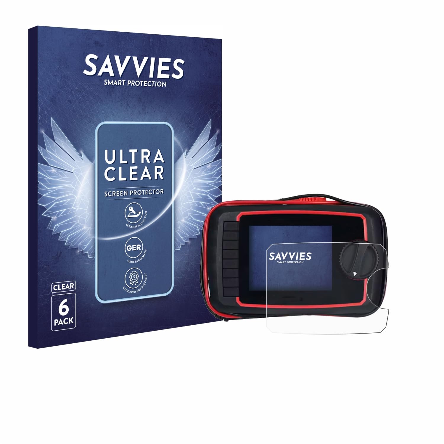 savvies 6 Pack Screen Protector Compatible with Snap-on Digital Multimeter Advanced EEDM596FK Protection Film Clear