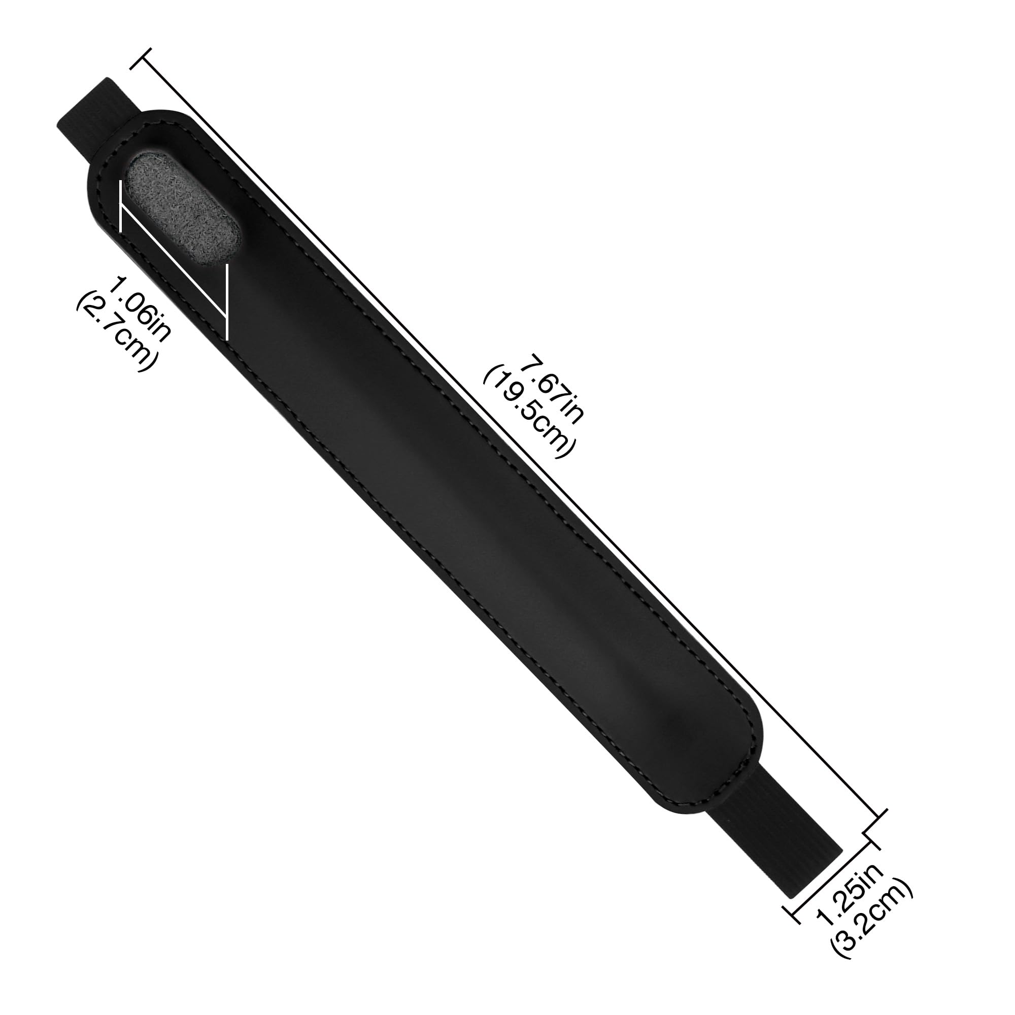 TOCCOOL Vegan Leather Pen Case, Tablet Touch Pen Holder, Capacitive Pencil Holder, Tablet Pen Storage, Elastic Band Pen Case, for Most Touch Pens. (Black)
