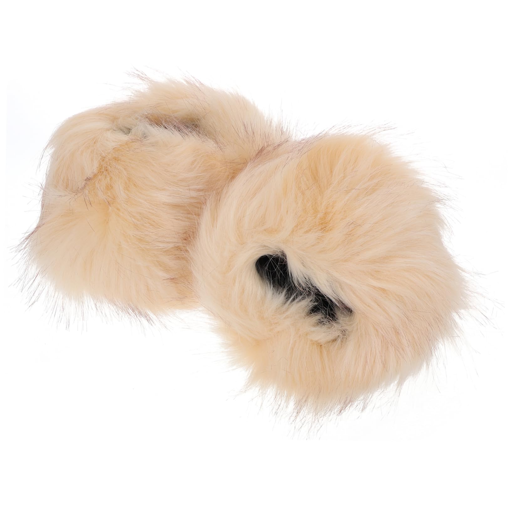 FOMIYES 1 Pair Fluffy for Women Soft Faux Fur Arm Warmers Elastic Winter Wrist Bands Cozy Beige Furry for Fashionable Outfits and Cold Weather Wear