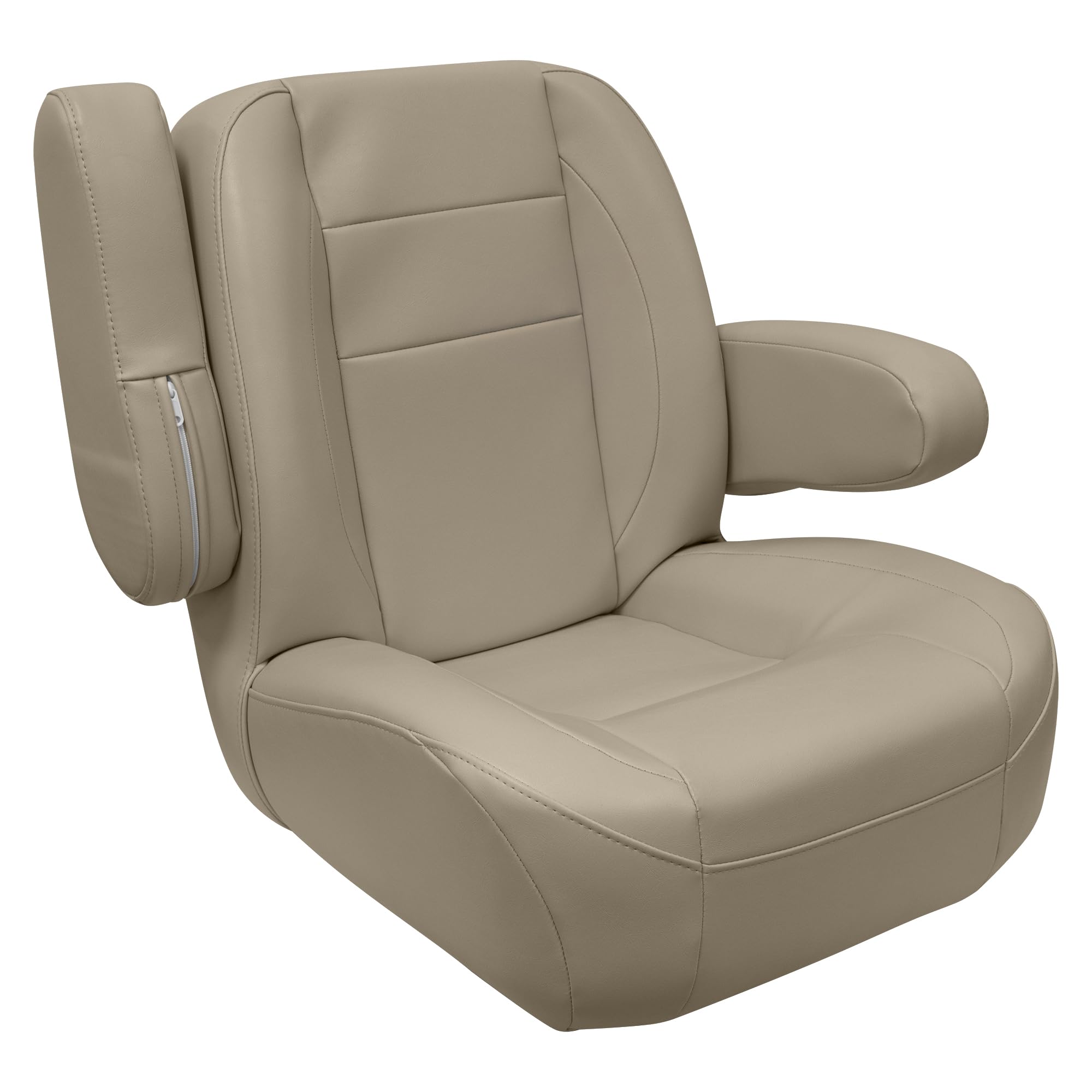 Gen3 Marine Centric Folding Boat Seat Light Grey/Red