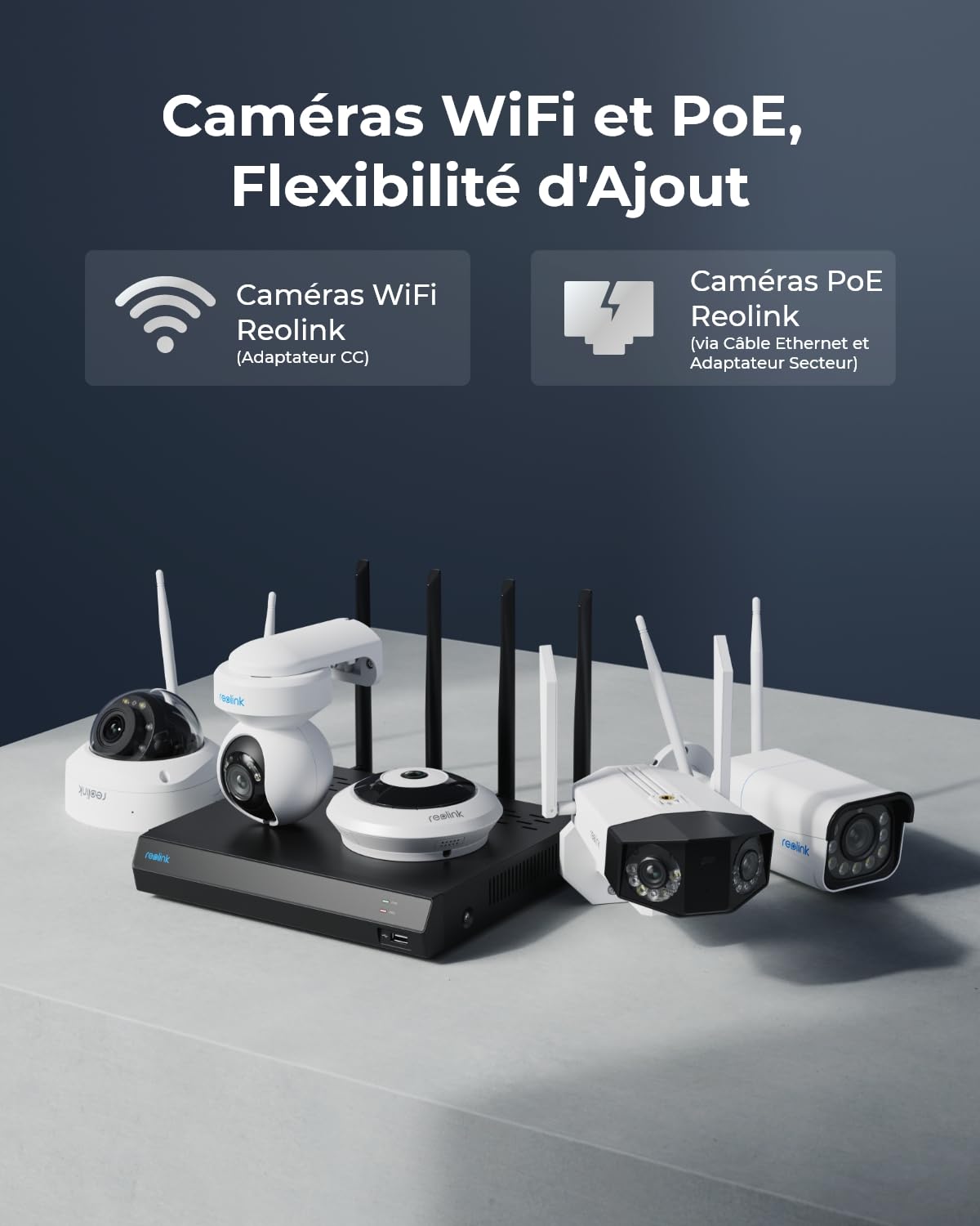 Reolink NVR WiFi 6 4K de 12 Canales con HDD de 2TB, grabación 24/7, H.265, Acceso por App y Compatible con cámaras (Excepto cámaras 4G con batería). RLN12W Negro (Reacondicionado)