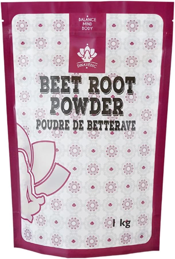 Dinavedic Beet Root Powder - 1Kg (35.27 oz) | Nitric Oxide Booster, Increase Stamina, Blood Flow, Faster Recovery & Total Body With This Raw Plant Based Vegan Superfood