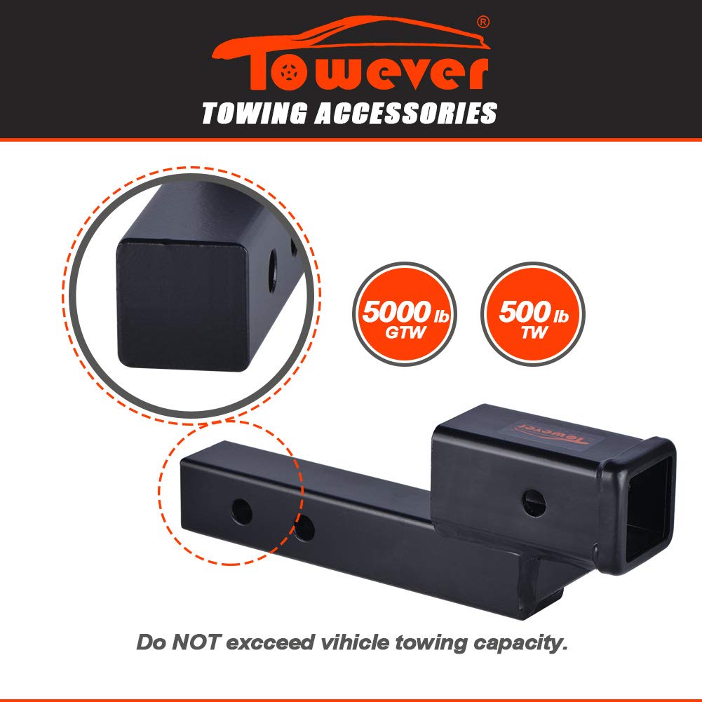 9 Extension GTW/TW 5000/500 LBS Towever 84123 Trailer Hitch Extender
