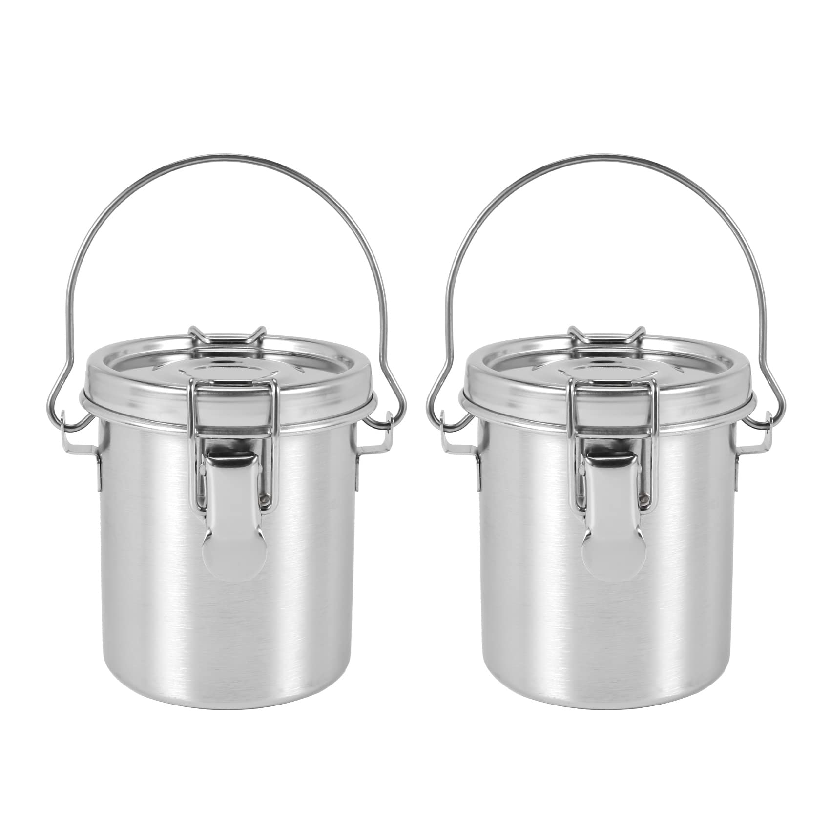 Cucioki Silver 2 Pack Artist Portable Painting Brush Washing Bucket Wash Pen Pot Stainless Steel Watercolor Oil Paint Brush Washer