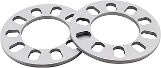 DCVAMOUS 6mm Universal Wheel Spacers Compatible with 5 Lug Vehicle, PCD from 108mm to 130mm, 2pc 1/4" Flat Wheel Spacer for 5X108 5X110 5X112 5X114.3 5X115 5X120 5X127 5X130 5X4.5 5X4.25 5X5 5X4.75