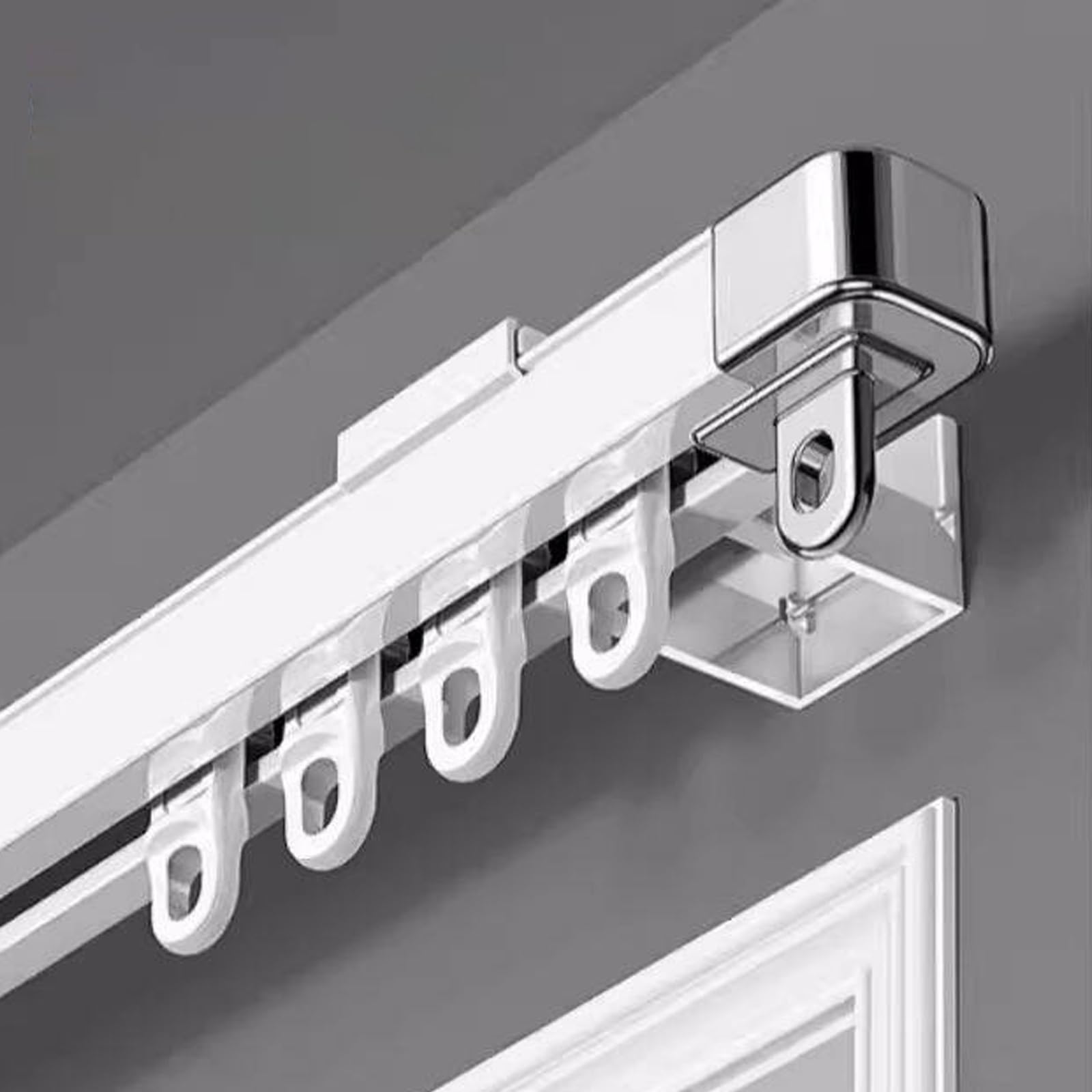 Rails pour rideaux coulissants de salon et chambre pour separer une piece