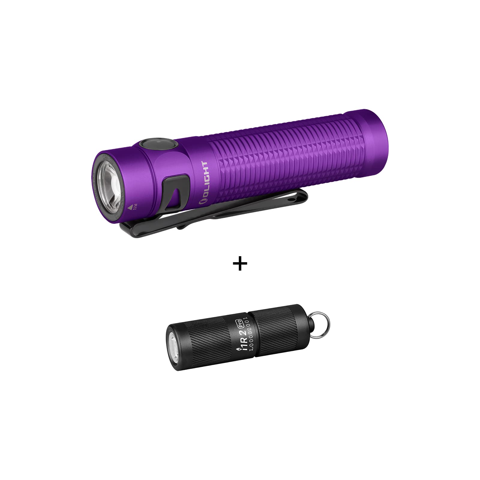OLIGHTBaton3 Pro 1500 Lumens EDC Rechargeable Flashlights Bundle I1R 2 Pro Eos 180 Lumens EDC Rechargeable Keychain Flashlight