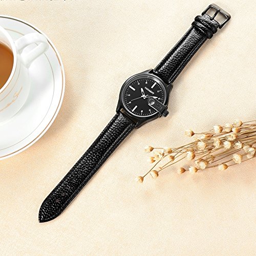 Montre quartz homme LULI étanche à cadran unique, le cadeau idéal en cuir rouge