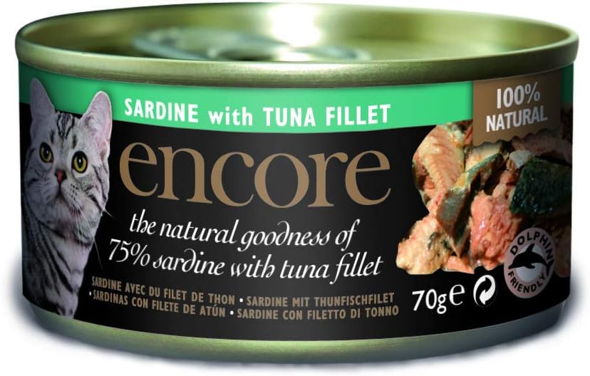 Encore Cat Food Tin Sardine and Tuna, 70g, Pack of 18 Amazon.co.uk