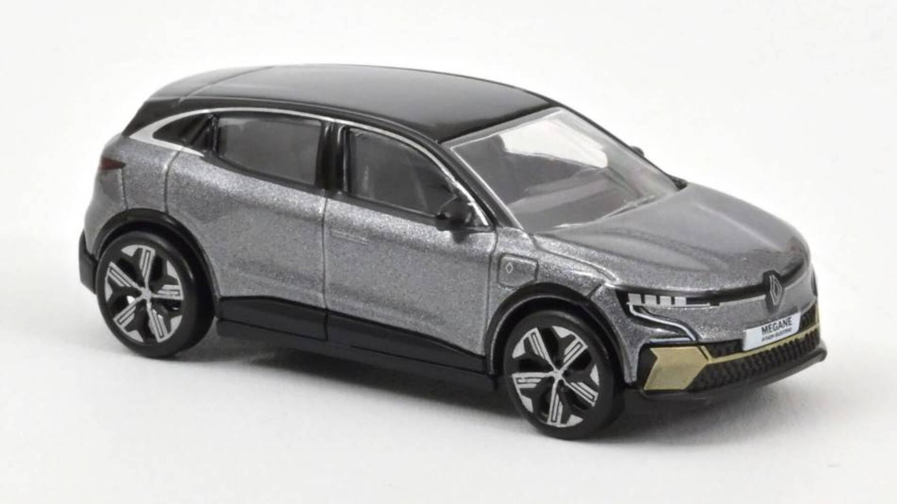 Norev SCALE MODEL COMPATIBLE WITH RENAULT MEGANE E-TECH 100% ELECTRIC 2022 SHADOW GREY & BLACK 1:64 NV310929