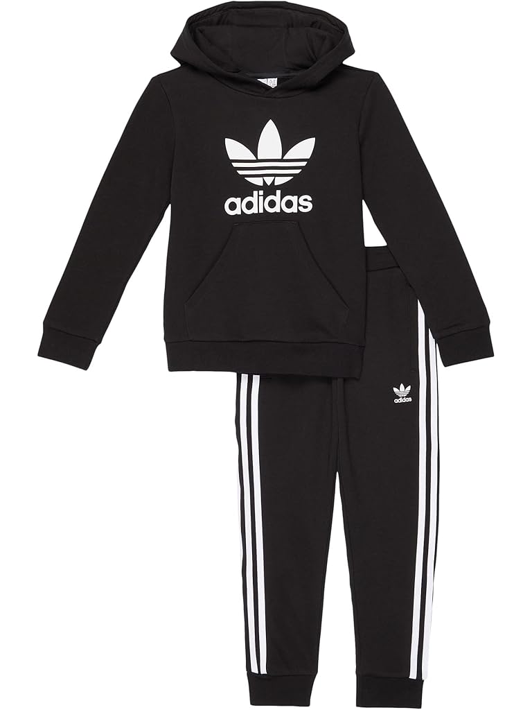 Gray adidas Originals Adicolor Hoodie Set (Toddler/Little Kids)