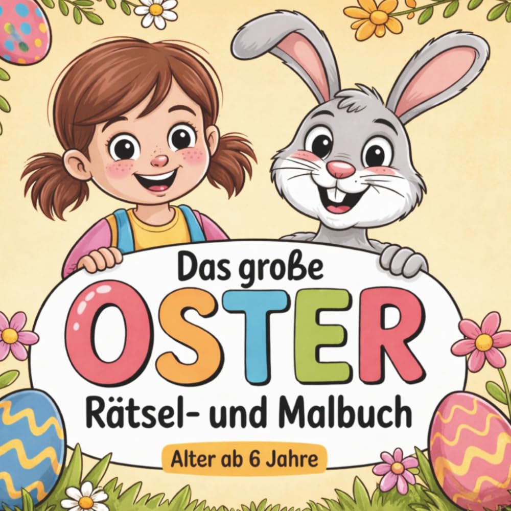 Das große OSTER Rätsel- und Malbuch für Kinder ab 6 Jahren