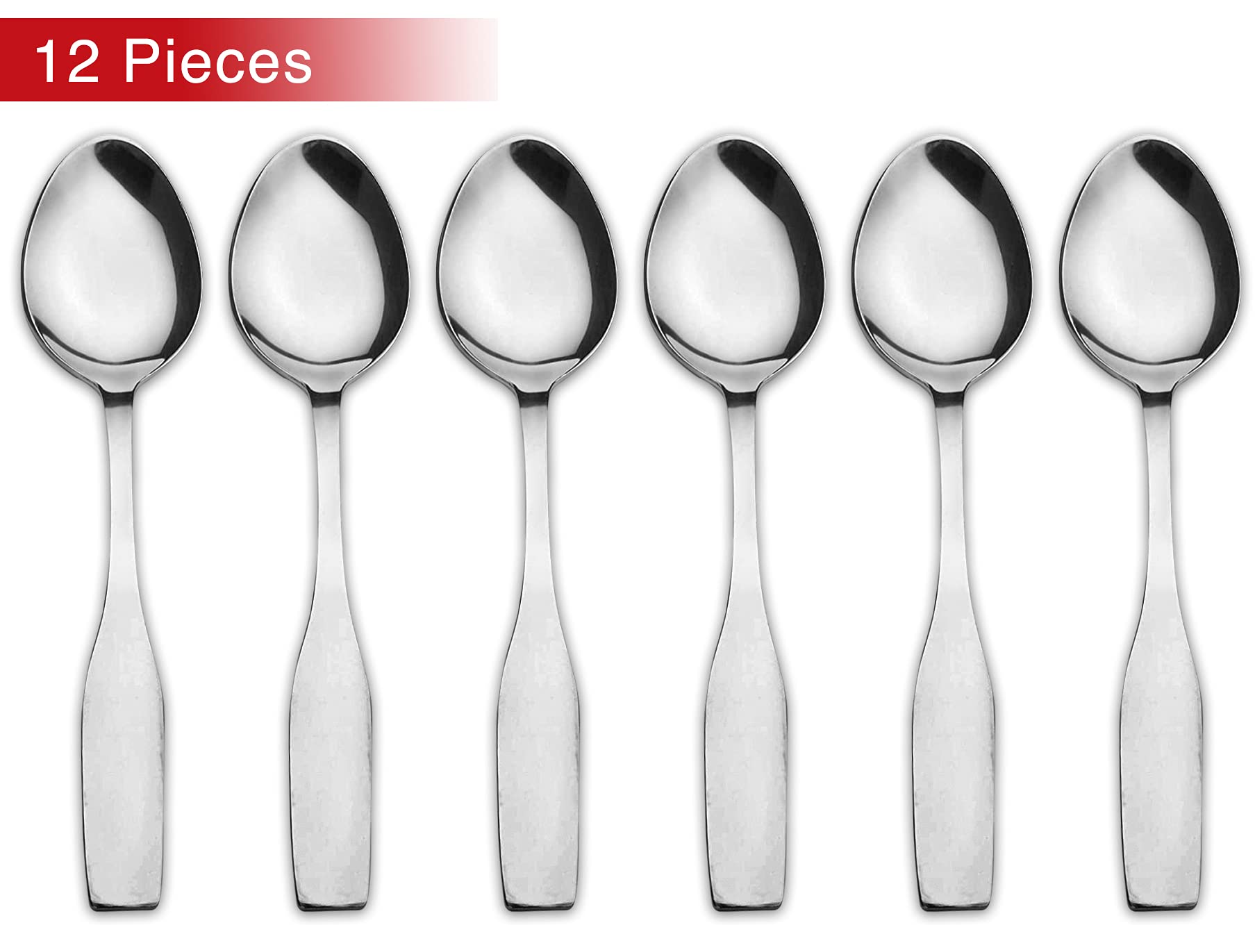 Steren Impex | Stainless Steel Table/Dinner Spoon - Lucas, 12 Pieces 4