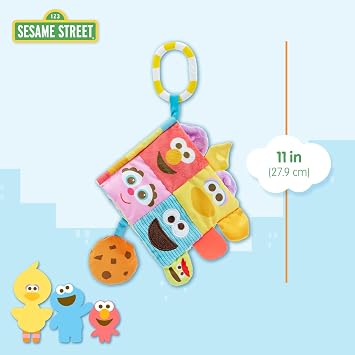Kids Preferred Sesame Street Soft Book Featuring Your Favorite Characters with Sensory Materials and Multiple Tabs to Keep Baby Engaged 11 Inches Surface Washable