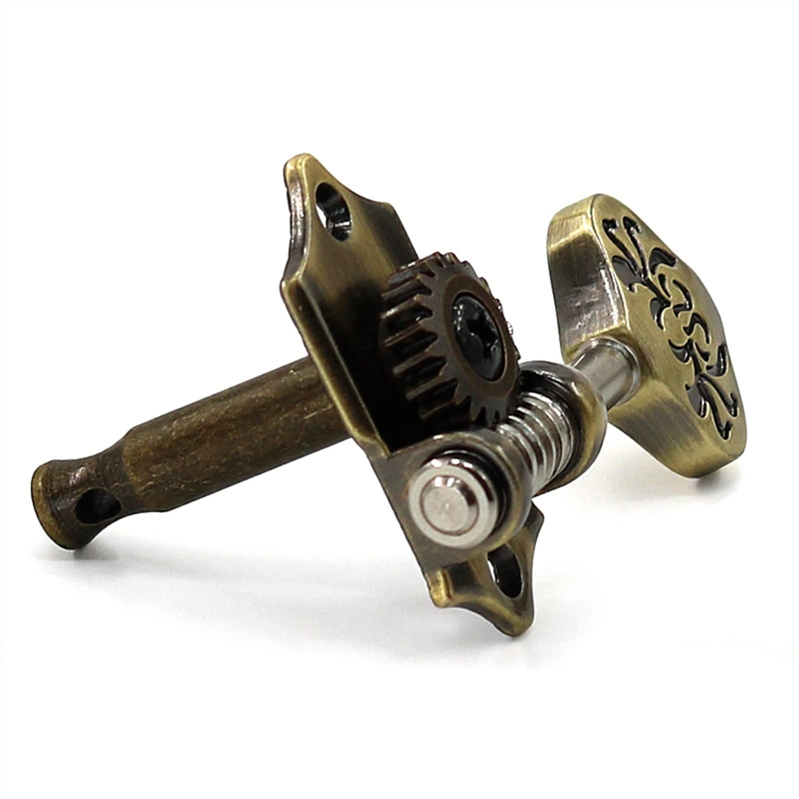 3R3L Gitarrensaiten-Stimmwirbel, Mechaniken, offener Typ, Bronze-Mechaniken für Akustikgitarrenteile Stimmgeräte Ersatzteile für gitarren