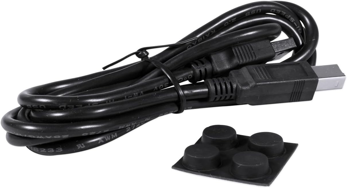 USB cable and rubber feet included with the PreSonus AudioBox 22VSL.