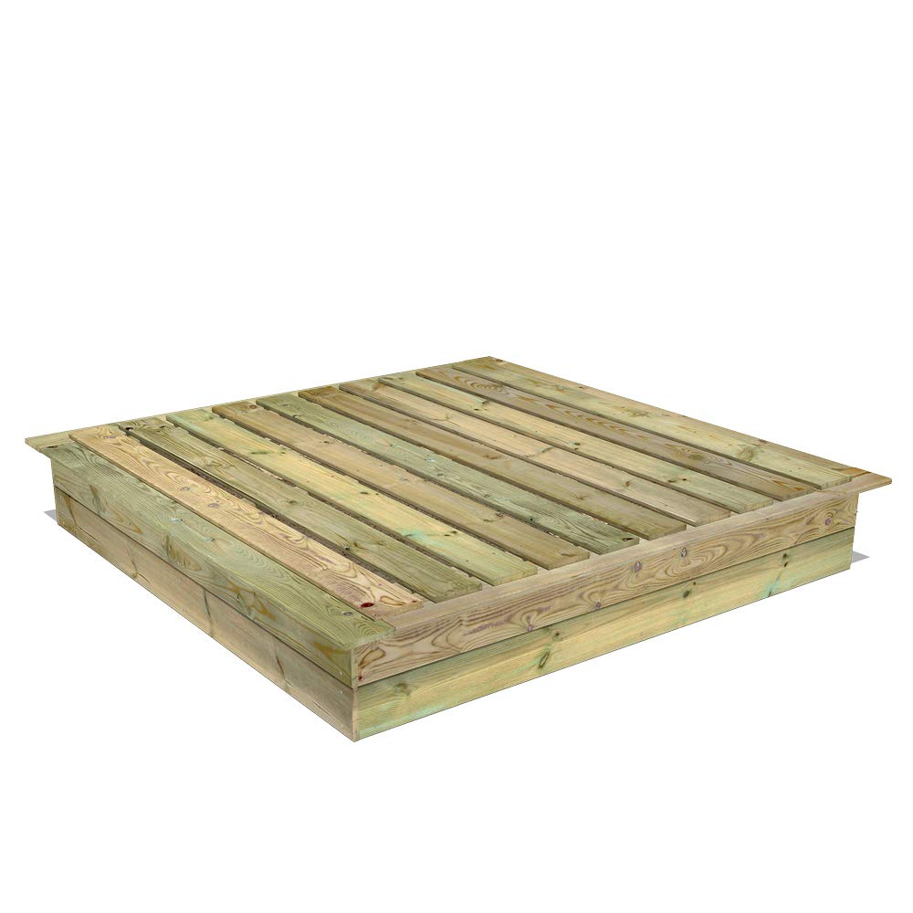 WICKEY Sandkasten King Kong Sandkasten mit Deckel aus Holz - 195 x 195 cm