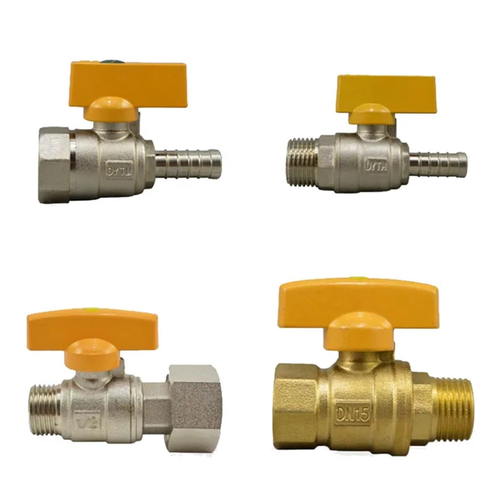 Valvola in Ottone Valvola a 2 Vie Valvola for Tubo Pagoda Raccordo for valvola a Sfera for Gas Naturale Interruttore DN15 DN20(1 inch)