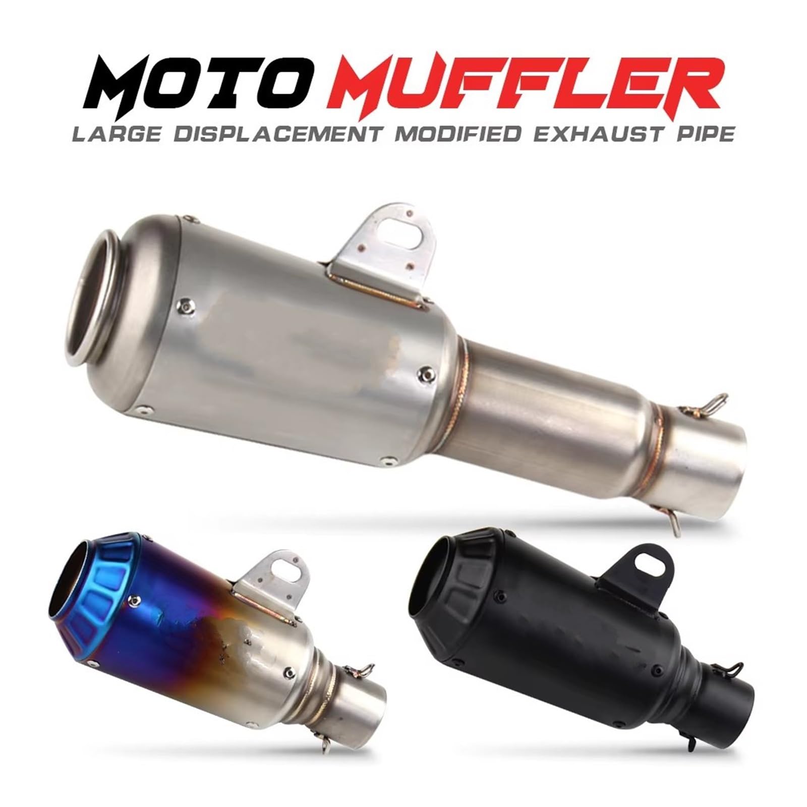 silencioso escape moto Para R6 Para R15 Para R3 Para Zx6r Para Zx10r | Para Z400 Para Z900 Para Z1000 Para Cbr1000 Para Rc390 Silenciador tubo escape motocicleta 51 mm Slip On(A)