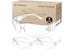 TICONN Clear Healthcare Safety Glasses