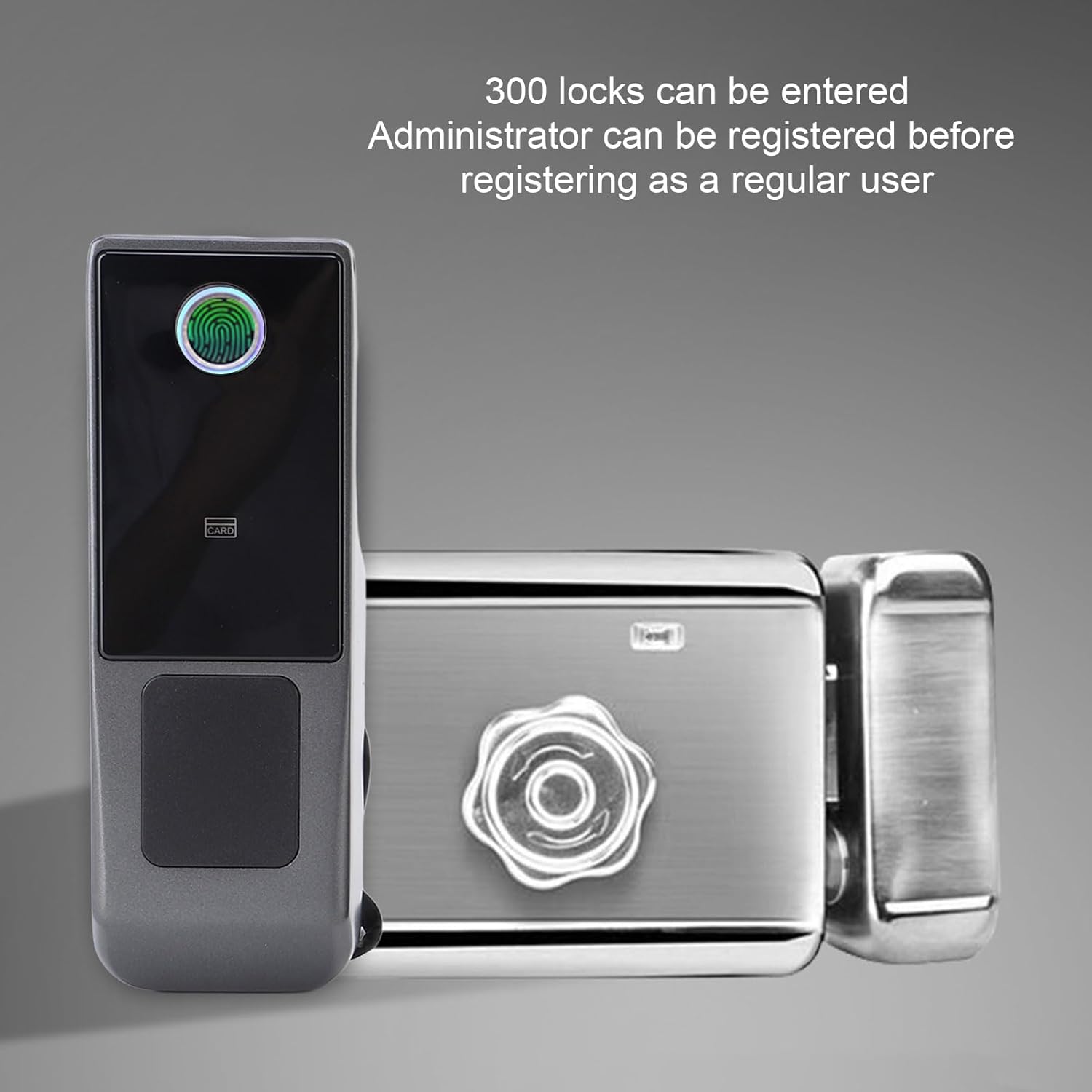 Luqeeg Fingerprint Smart Lock, Keyless Entry Door Lock with Keypad, App Remote Control, Fingerprint, Password, Key, Card Unlock, Semiconductor Tech, Remote Control