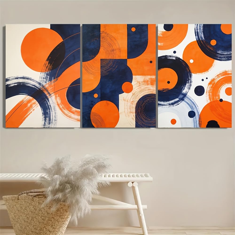 JKEVCBIAX It Showcases Art in Beige And Brown with Modern Minimalist Aesthetic Indoor Wall Decor(60x90cmx3/NO frame)
