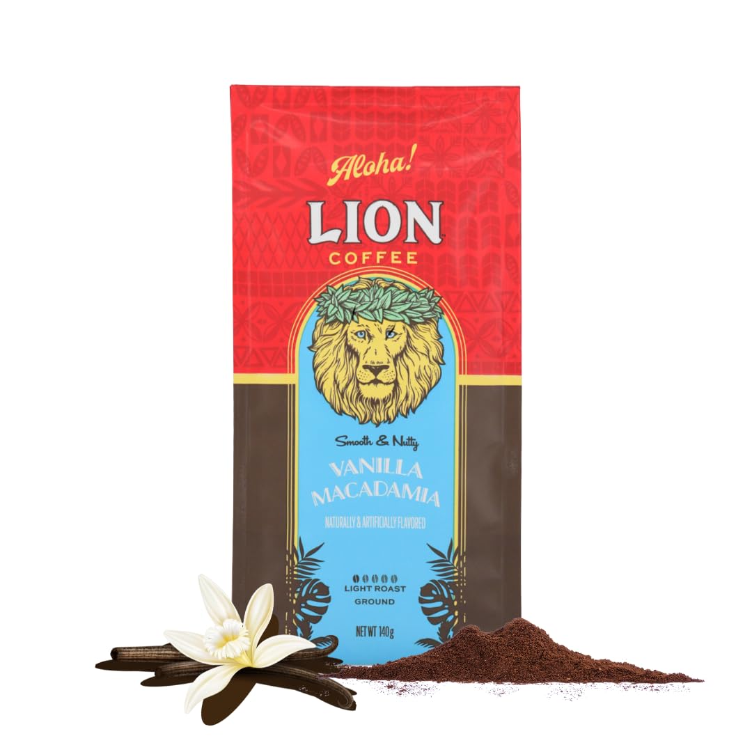 Amazon | ライオンコーヒー バニラマカダミア 粉 140g フレーバー
