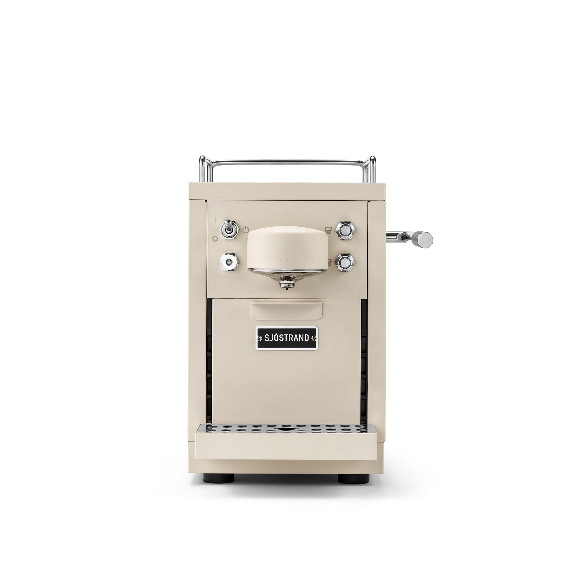 La cafetera original 2 en beige – máquina de cápsulas compatible con Nespresso®, carcasa de acero inoxidable, diseño escandinavo, duradero y reparable