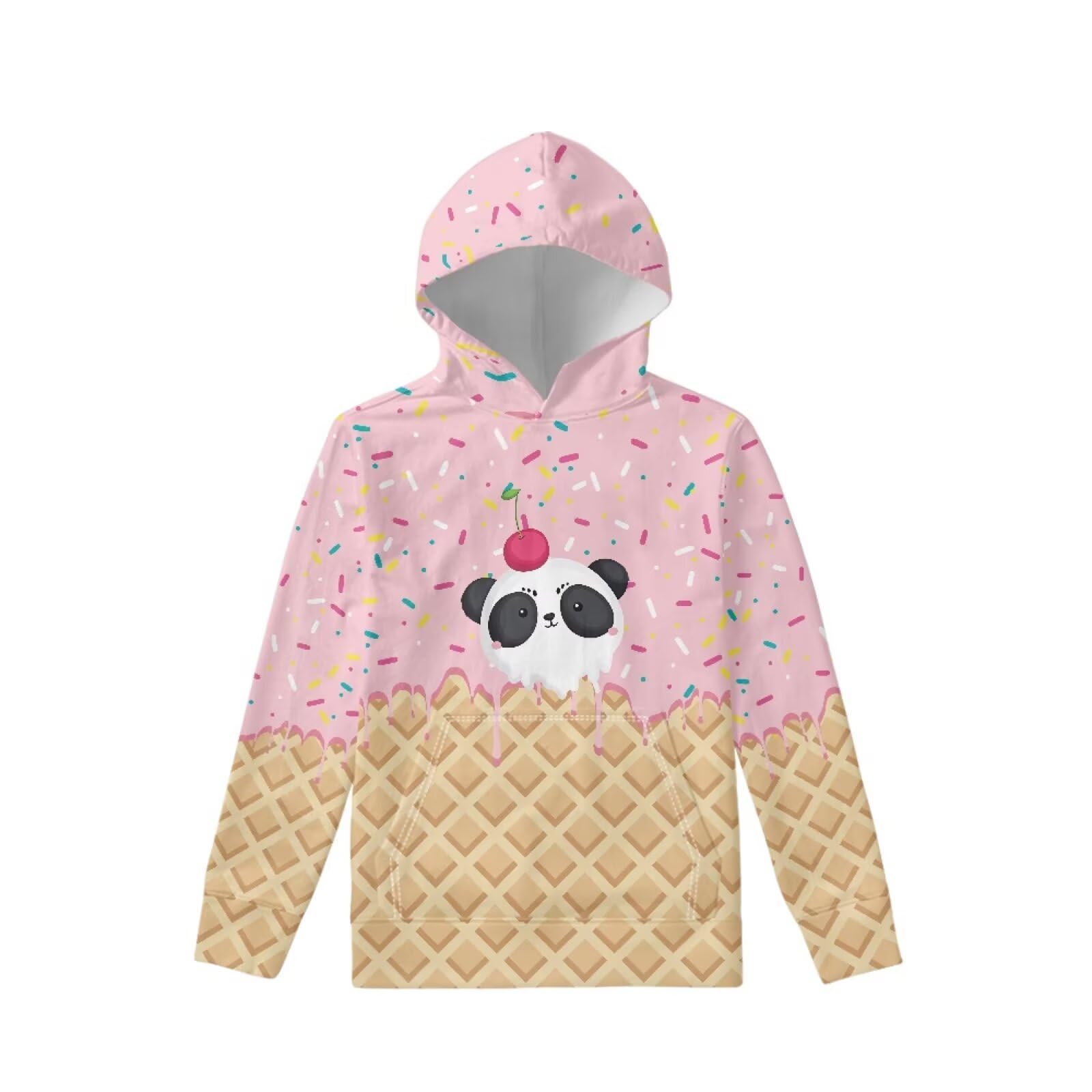 Coloranimal Unisex Girls and Boys Long Sleeve Hoodies Hoody Athletic Pullover Sweatshirts Tops Age 6-16year